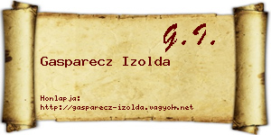 Gasparecz Izolda névjegykártya